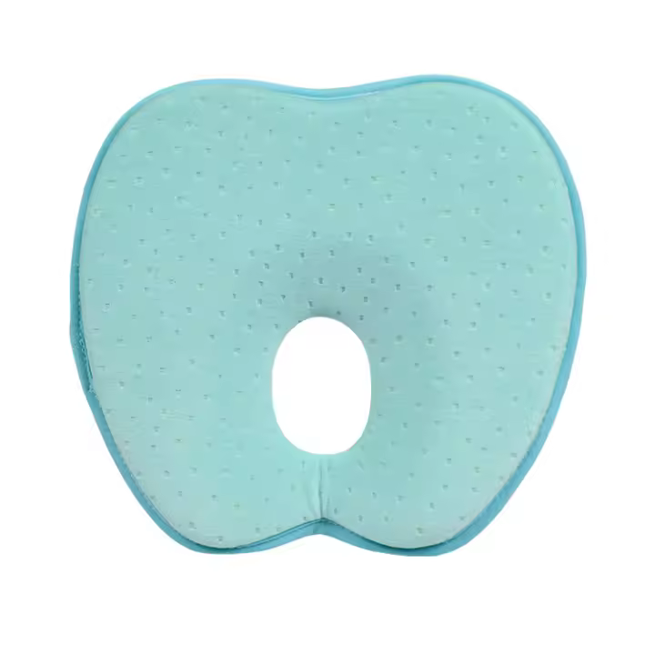 Almohada con forma de bebé Almohada de prevención de cabeza deformacional cuatro estaciones transpirable recién nacido forma correcta de cabeza bebé reposacabezas - 1