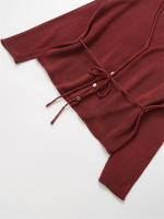 Chaqueta Cárdigan Roja Angora Minimalista de Maxdutti 2025 Abrigo de Mujer de Protección Solar - details 7