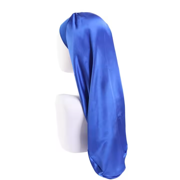 Gorros de Seda Largos para Mujeres Gorro de Dormir de Ancho Elástico con Diadema de Cuidado del Cabello Braids de Peluqua Natural - 1