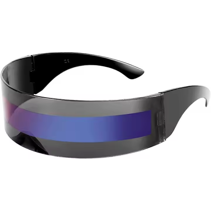 Visera futurista de los años 80, Gafas de Sol cibernéticas helbres para mujeres, estilo futurista punk, Cosplay b2740 - 1