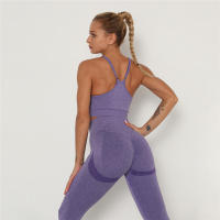 Conjunto deportivo para mujer, mallas de yoga para gimnasio de cintura alta, sujetador, conjuntos de correr, conjunto de entrenamiento - details 5