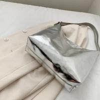 Bolso de Mano de Lujo para Mujer Asa Superior de PU Diseño Informal de Cuero Plateado y Dorado - details 7