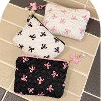 Organizador de maquillaje con lazo colgante, bolsa de cosméticos con cremallera de estilo coreano, bolsa de maquillaje Balletcore, monedero de gran capacidad para estudiante - details 7