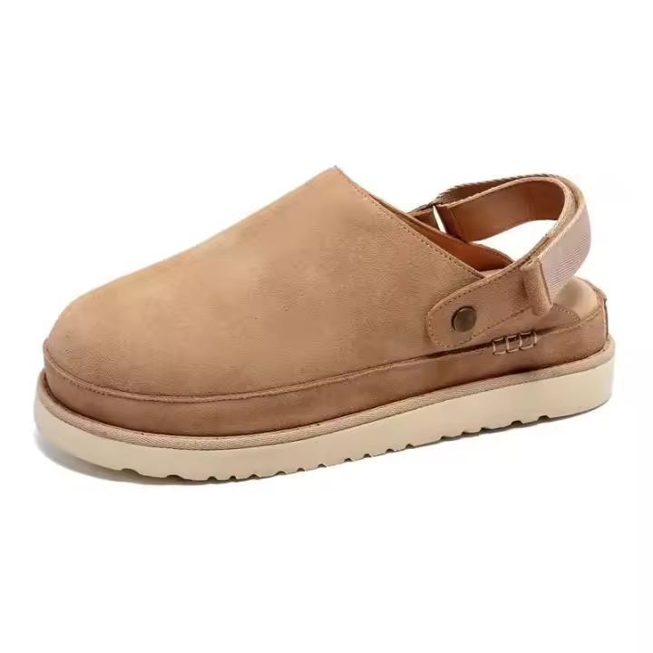 Nuevos zuecos Golden Coast de alta calidad para mujer con sandalias de verano antideslizantes 35-44 #   mula de hombre de ante de vaca real - 1