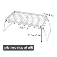 Parrilla plegable portátil de acero inoxidable 304 para acampar, hacer picnic y pescar: equipo de cocina para exteriores compacto y duradero - details 4
