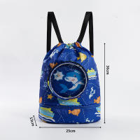 Mochila de natación para niños, bolsa de almacenamiento impermeable de dibujos animados para playa, separación húmeda y seca, equipo de natación - details 1