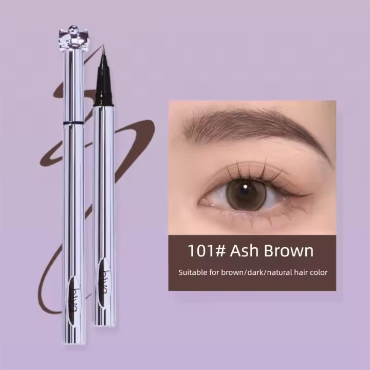 Lápiz de cejas de agua de larga duración, resistente al agua, a prueba de sudor, lápiz líquido para cejas, herramienta cosmética para cejas de secado rápido que no se decolora - 1