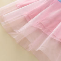 77067 Falda de estilo occidental chino de gasa de verano para niños vestido de niña Hanfu - details 6
