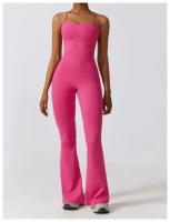 Monos de Yoga informales para mujer, chándal de una pieza, ropa deportiva, conjunto de gimnasio, pantalones acampanados - details 1