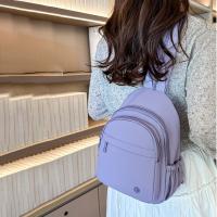 Mochila portátil de nailon para mujer, mochila informal ligera, impermeable, con múltiples bolsillos, con asa, Color sólido - details 7
