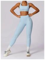Conjunto de Yoga para Mujer en Rosa Traje Deportivo de Gimnasio con Leggings de Cintura Alta y Sujetador Deportivo de Espalda Cruzada Ropa de Yoga para Mujer Material Exterior de Nylon Adecuado para Primavera/Verano - details 22