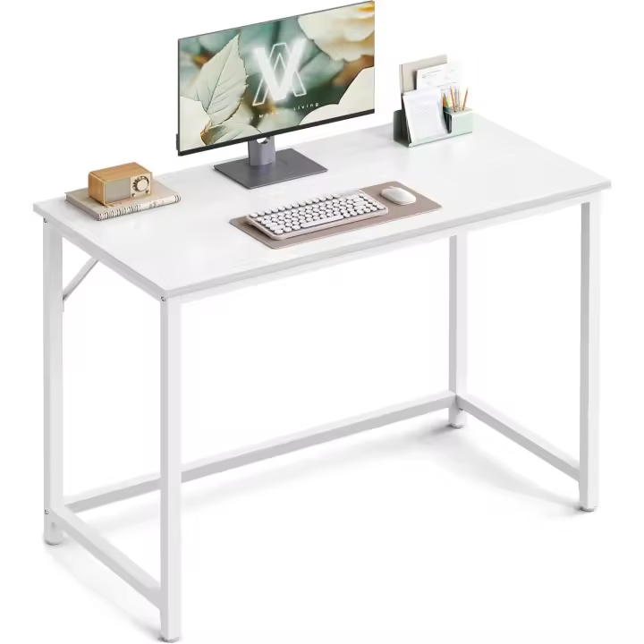 Mesa de Escritorio Industrial Pequeña Oficina, Estación de Trabajo Teletrabajo, Estudio, Dormitorio - 1