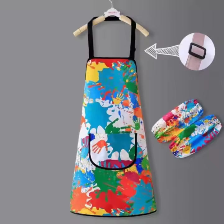 Delantal de Arte Impermeable para Niños Ideal para Cocinar y Dibujar Ropa de Cocina para Kindergarten - 1