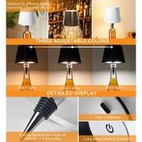 Lámpara LED inalámbrica para botella de vino, jarrón recargable, atenuación de luz Led, lámpara de fiesta USB, lámpara de mesa con Control táctil, luz nocturna decorativa - details 3