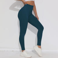 Pantalones de yoga elásticos para mujer, cintura alta y caderas, glúteos melocotón, secado rápido, correr, ciclismo, deportes, gimnasio - details 28