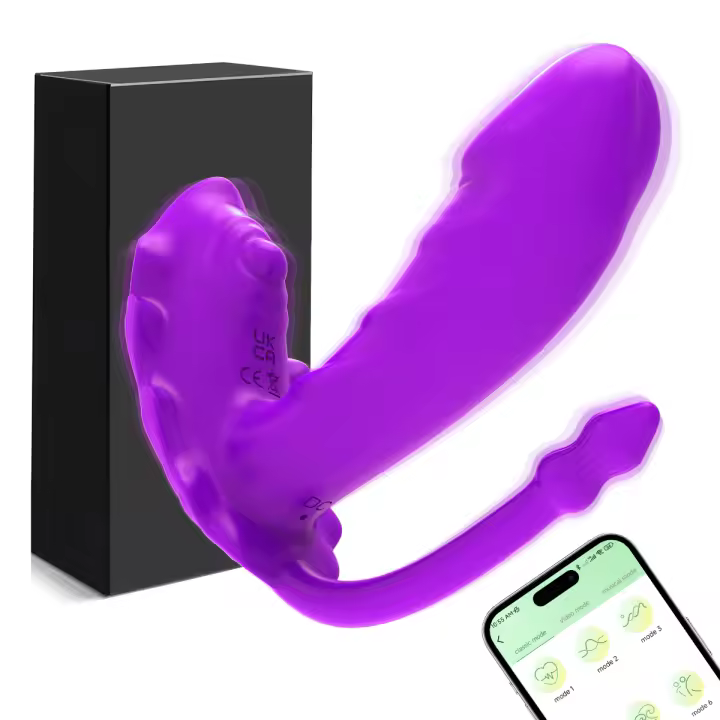 Vibrador de mariposa con punto G portátil, Control por aplicación, banda para bragas, modo de vibración de 10 frecuencias, Juguetes sexuales para adultos para mujeres y parejas - 1