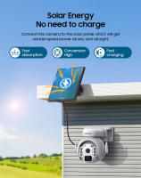 Camara de vigilancia exterior solar WIFI inteligente solar HD 360 grados alarma 4G vigilancia - details 1