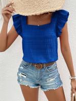 Top de Manga sin Volantes para Mujer Moderno 2024 Blusa de Estilo Simple y Chic para Altas - details 14