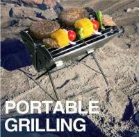 Parrilla y fogata portátiles de acero inoxidable para acampar al aire libre, mochila plana estable. - details 2