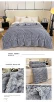 Manta Suave Cálida a Rayas Ideal para Sofá, Cama, Niños, Mascotas Textil Hogareño de Coral Fleece - details 24