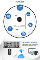 Anern Inversor Solar Híbrido 10.2KW, 48V, Fuera de la Red, 230Vac, PV, Construido En 160A, MPPT, Onda Sinusoidal Pura 500 Voc - details 3