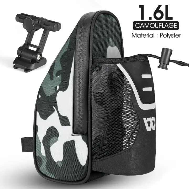 WEST BIKING-bolsa para SILLÍN de bicicleta, accesorio impermeable con bolsillo para botella de agua, para ciclismo de montaña o carretera - 1