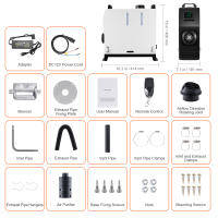 SucceBuy Calentador diésel de 5-8 KW, Calentador de Aire diésel portátil con Control Remoto y Pantalla LCD, Calentamiento rápido de Bajo Ruido para Camión, Furgoneta, RV, Remolque, Camper - details 0