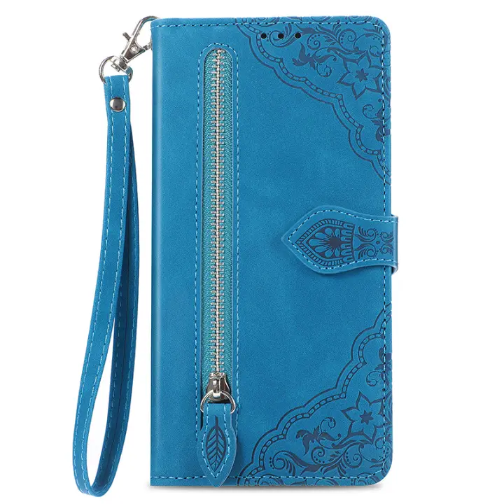Funda de cuero con cremallera para Samsung Galaxy, carcasa trasera para modelos A04E, A04S, A13, A14, A22, A23, A24, A32, A33, A34, A52, A53, A54, A72, A73 y M13 - 1