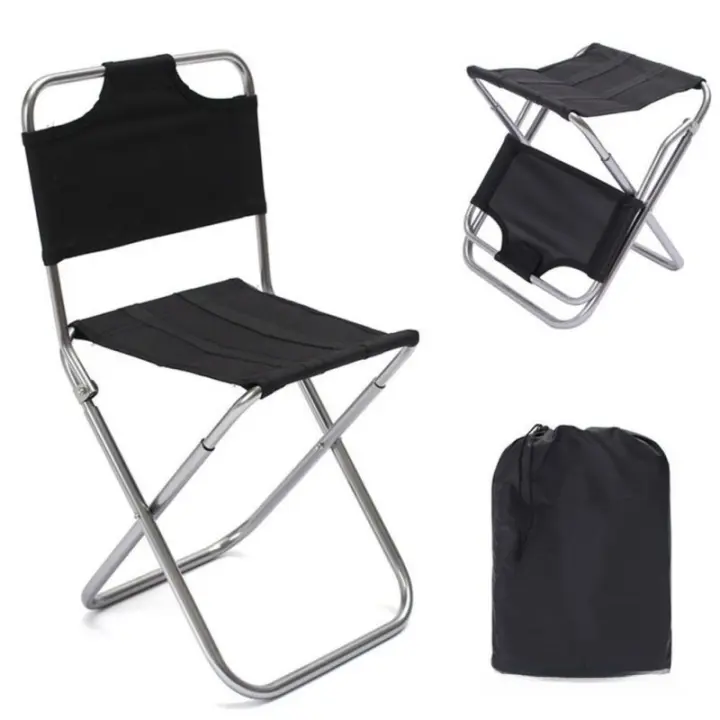 Silla plegable para exteriores, silla plegable portátil de ganchillo Marza con forma de pez, respaldo para cola de salida, taburete Rural para acampar, tren - 1