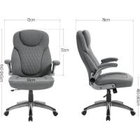 Silla de Oficina Ejecutiva Ergonómica Altura Ajustable, Resalto Alto, Brazos, Ruedas, Negro - details 10