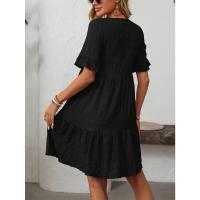 Vestido elegante de manga corta, holgado e informal, nueva colección primavera-verano 2025. - details 3