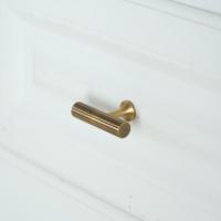Tiradores de armario de bronce, pomos de puerta antiguos, manija moleteada de latón macizo, tiradores de armario, barra en T, tirador de puerta de muebles - details 7