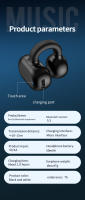 Mini auriculares inalámbricos con Clip para la oreja, audífonos de música de graves HIFI, Bluetooth, auricular deportivo único con micrófono táctil, auricular de negocios - details 14