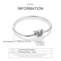 Pulsera de Encanto Butterf de Zirconia Azul en Plata Esterlina 925 para Mujeres Adecuada para Joyería Fina y Regalo con Colgante Original - details 3