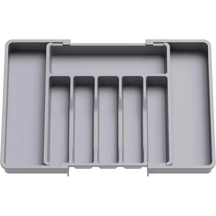 Organizador de cajones de cubiertos, caja de almacenamiento de tenedor, cuchara, palillos y cubiertos, 1 unidad - 1