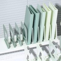 Sujetalibros desmontables ajustables, divisores antideslizantes, soporte para libros de escritorio, ahorro de espacio, soporte Vertical anticaída para libros en el aula - details 6