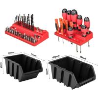 Sistema de Almacenamiento para Herramientas y Cajas Apilables Placas de Pared Extra Fuertes PAFEN Estante Vertical (Rojo/Negro) - details 17