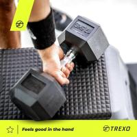 Mancuerna Hexagonal Duradera de Hierro Fundido 2,5-35 kg con Revestimiento de Goma para Gimnasio en Casa con Mango Ergonómico Mancuerna Hex Estable y Versátil - details 3