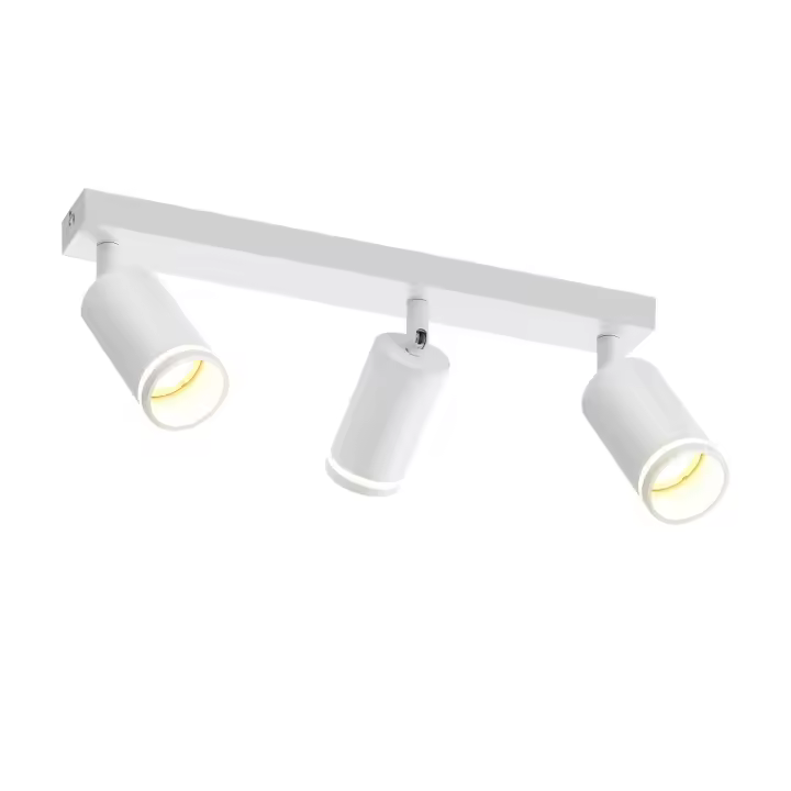 CBJKTX Plafón Blanco Moderno: 3 Focos de Techo de Metal Ajustables, Plafón GU10, para Dormitorio sin Bombilla - 1
