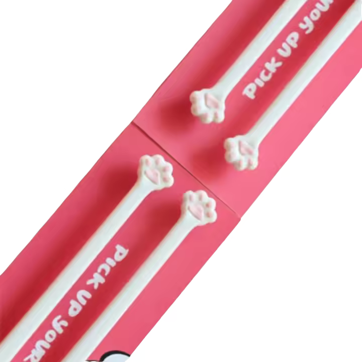 Soporte para pinzas para comida con forma de pata de gato para amantes de los gatos, color rosa - 1