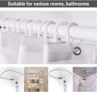 Cortina de Ducha Elegante Resistente al Agua y al Moho con 12 Anillos de Cortina de Ducha Poliéster 180 x 180 cm para Todas las Temporadas - details 5