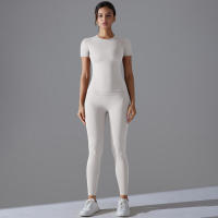 Conjunto Deportivo de Cintura Alta Top de Yoga y Pantalones Equipo Deportivo y Moda - details 2