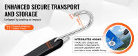 SucceBuy Cordón elástico plano de 36 pulgadas, correas negras resistentes de 20 mm con ganchos en S de acero, cuerda elástica elástica de 10 piezas - details 4