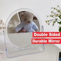 Espejo de maquillaje de doble cara, espejo de tocador cosmético, espejo circular de sobremesa con rotación de 360 ​​° para peinar el cabello - details 2