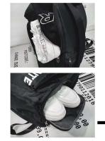 Mochila de viaje multifuncional, ligera, de gran capacidad, Unisex, con estampado de letras, impermeable, bolso escolar para deportes al aire libre - details 12