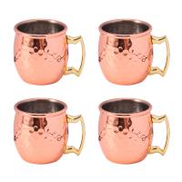 Mini taza de mula de Moscú de acero inoxidable de 2 onzas, Mini tazas de Espresso, taza chapada en cobre, tazas de chupito, Juego de 4 - details 0