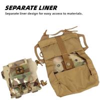 Bolsa para botiquín de primeros auxilios para cinturón de servicio, sistema MOLLE de dos piezas, kit de trauma IFAK, portador de rollo médico para emergencia al aire libre - details 3