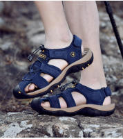 Sandalias deportivas de verano para hombre, sandalias para senderismo al aire libre, punta cerrada, cuero genuino, sandalias informales para caminar, zapatos de agua - details 22