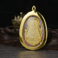 Colgantes de Aleación Dorados-Plateados para Guanyin, Mazu, Guan Gong, los Cinco Dioses de la Richesa Colgantes de Coche, Dioses Guardianes - details 15