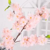 1PC 4 ramas mesa decoración de boda flor falsa flor de cerezo decoración del hogar Artificial Sakura - details 0